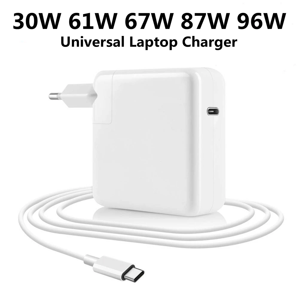 

Original 30W 61W 67W 70W 87W 96W 140W USB-C PD Type C Power Adapter Laptop Charger For Macbook 11 12 Air 13 Pro 14 15 16 M1 M2