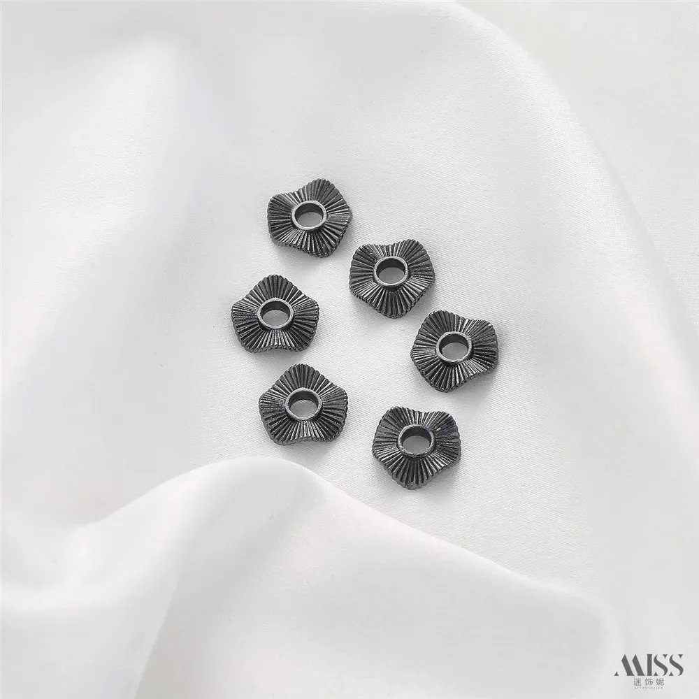 14K Gold-wrapped Color-preserving Wavy Lace Bead Spacer DIY Handmade Bracelet Necklace Beaded String Jewelry Accessories