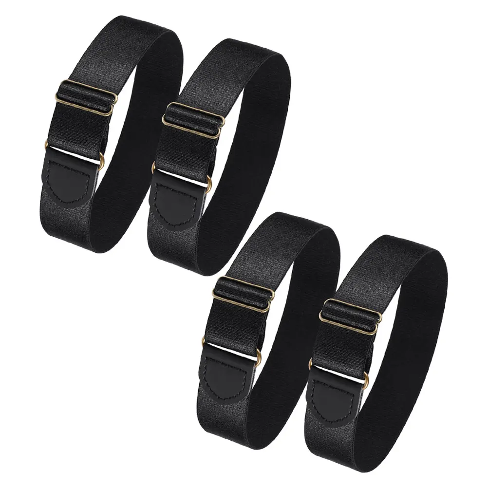 

4Pcs Anti slip Shirt Sleeve Holders Elastic Adjustable Arm for Men Women Lightweight Durable Nylon Material Long Term Use