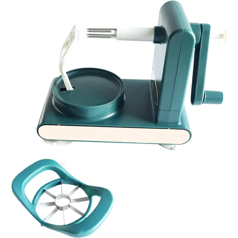 ABJY-Herramienta de cocina para pelar manzanas y rebanadas, funciona para todo tipo, ideal para hacer puzas y tartas (verde)