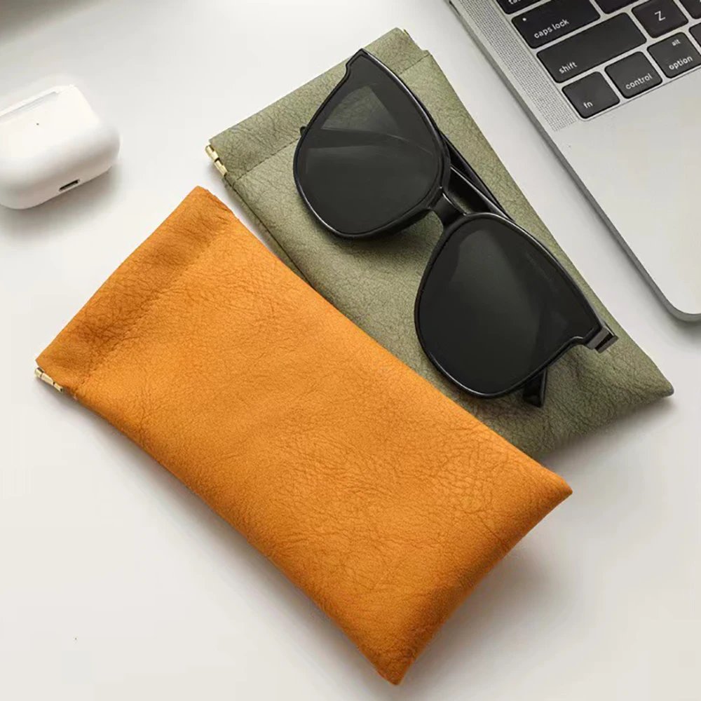 

Portable glasses, sunglasses, sunglasses storage bag, anti pressure velvet bag, automatic closing glasses bag