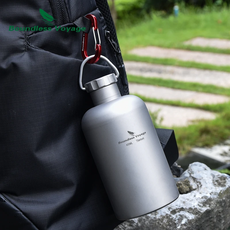 

Boundless Voyage 400ml Titanium Bottle Bacteriostatic Outdoor Drinkware for Cycling Hiking Camping Tea & Coffee Tableware