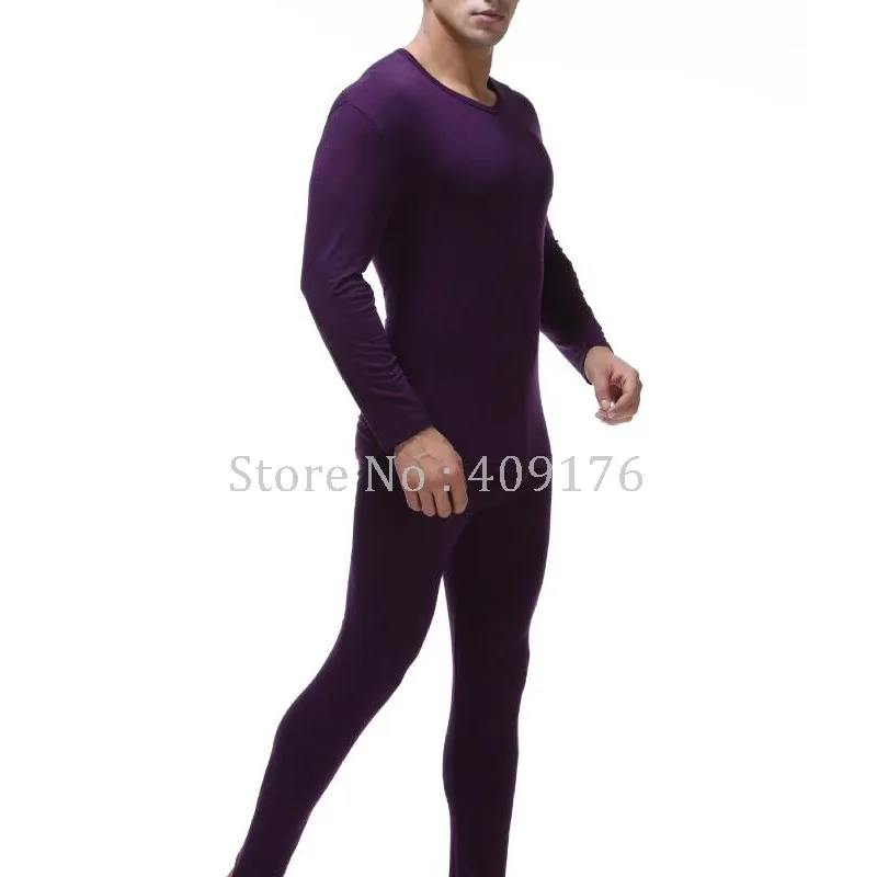 Modal Long Johns Men Thermal Underwear Set Warm Body Thin Underwear O Neck Tops Buttoms Big Large Waist XL-7XL