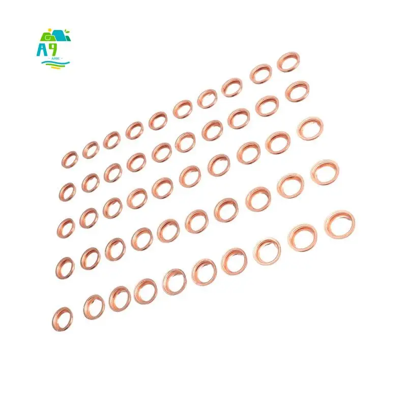 A09E-50Pcs Engine Oil Drain Plug Seal Washer Gasket Rings For Infiniti Nissan 1102601M02