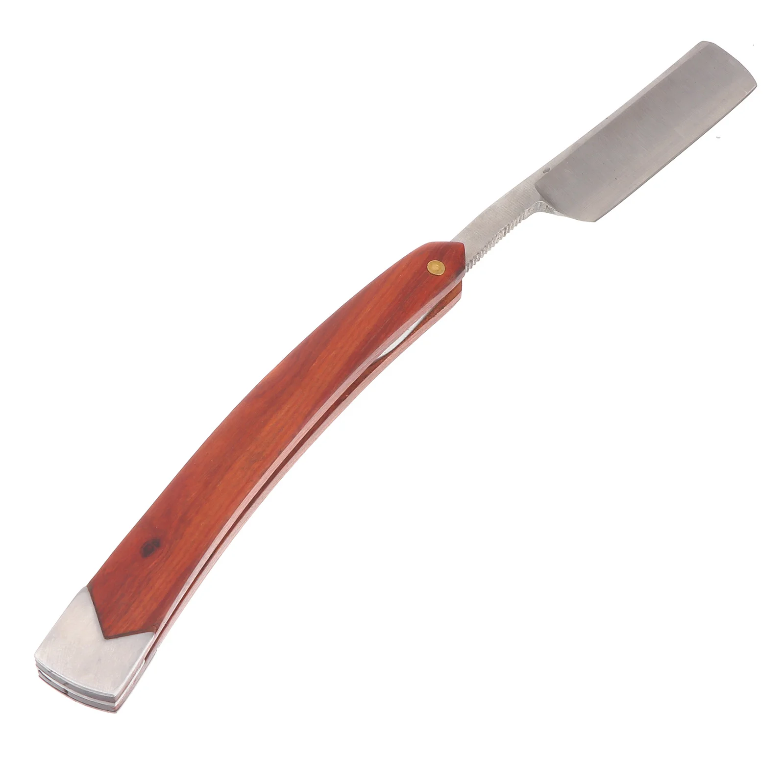 Wood Handle Straight Barber Razor Manual Beard Shaving Tool for Men Random Style
