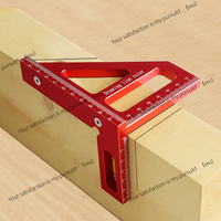 Woodworking Square Protractor Aluminum Alloy Miter Triangle Ruler High Precision Layout Measuring Tool for Engineer Carpenter
