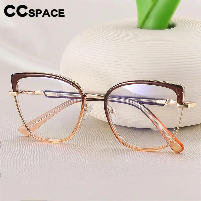 R57635 Tr90 Blue Light Blocking Glasses Frame Women Casual Spring Hinge Optical Presbyopia Eyeglasses Customizable Diopters