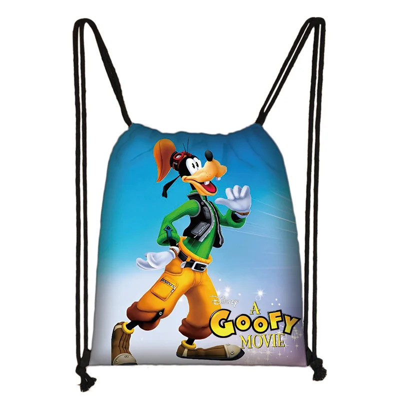 A Goofy Movie Drawstring Boy Girl Fasion Bags Women Large Capacity Shopping Bag Teenager Casual Backpack Portable Travel Bags