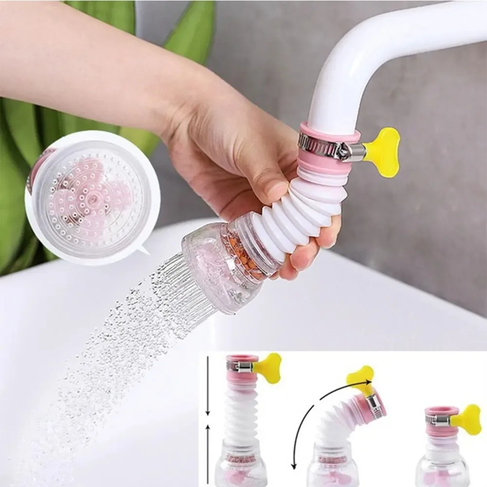 1/2/4pcs Faucet Filter Splash Proof 360 Degrees Rotatable Retractable Faucet Extender Universal Kitchen  Filter Water proof