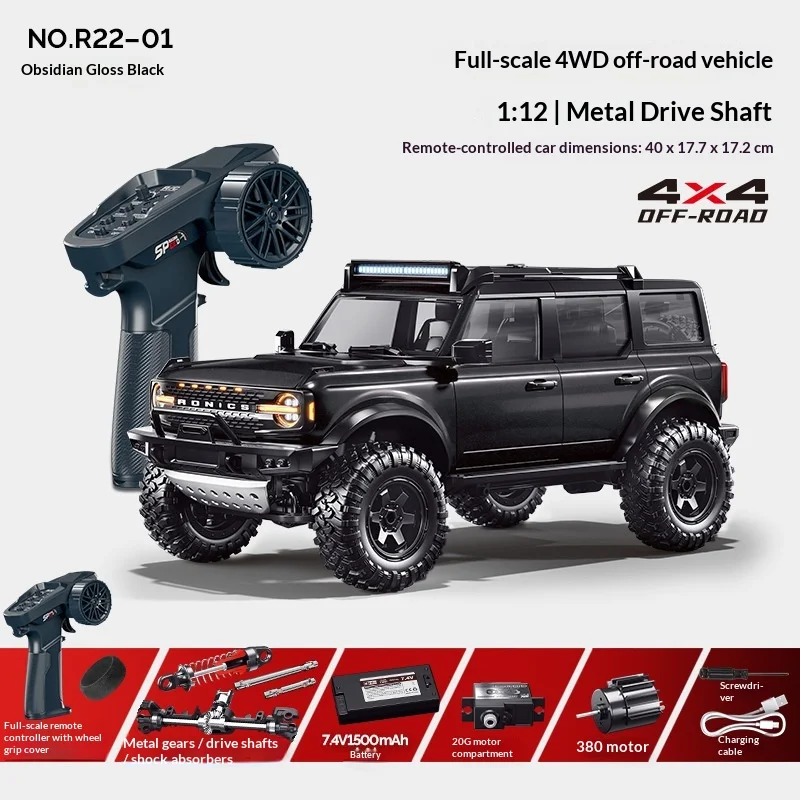 1:12 Scale Hongxing R22 Full Proportional 4WD Off-Road RC Model Car All Terrain Remote Control Hobby Toy for Racing with Friends