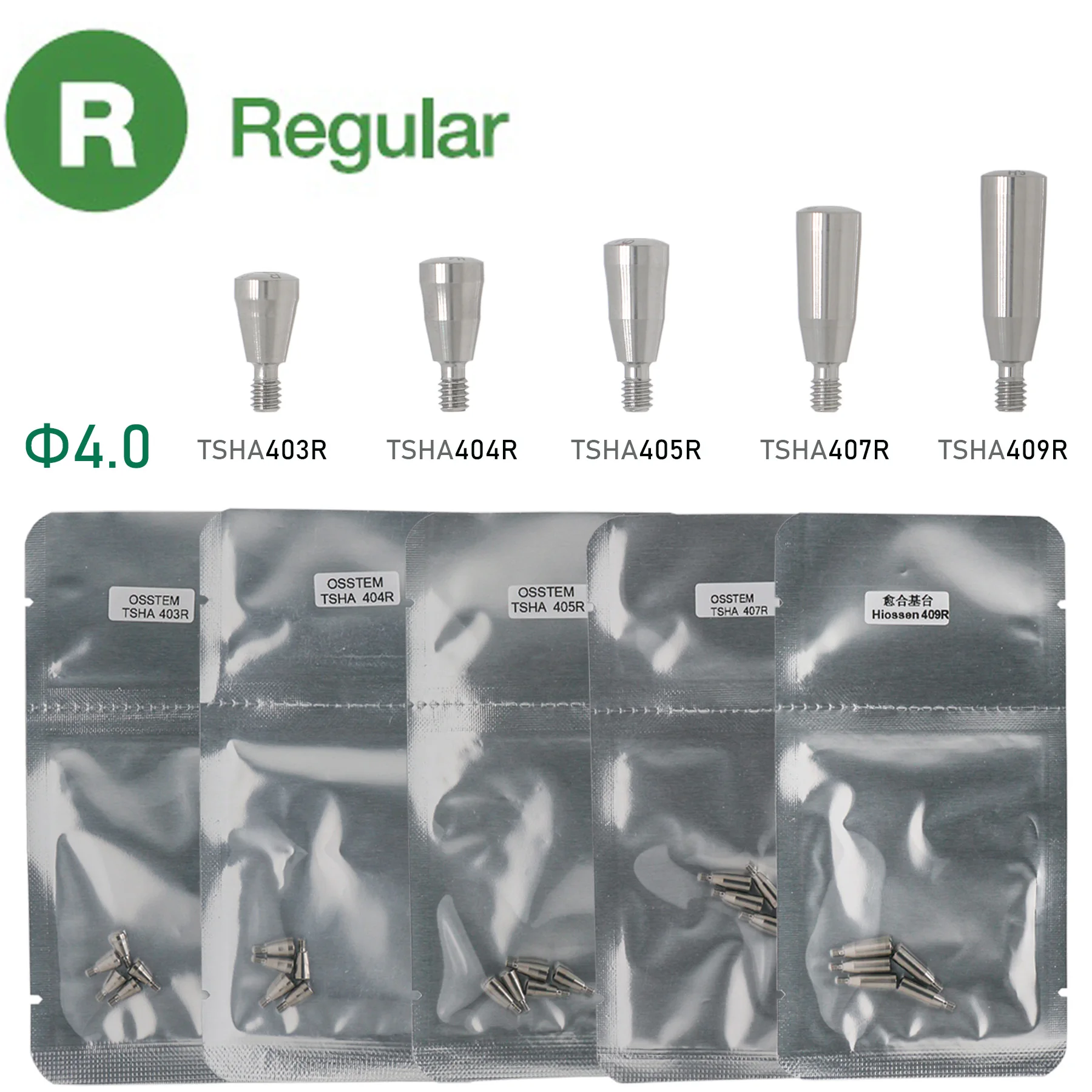 Dental Implant Healing Abutments Mini/Regular Cover Screw Various Sizes for Implant Overdenture Restoration Fit Osstem Hiossen