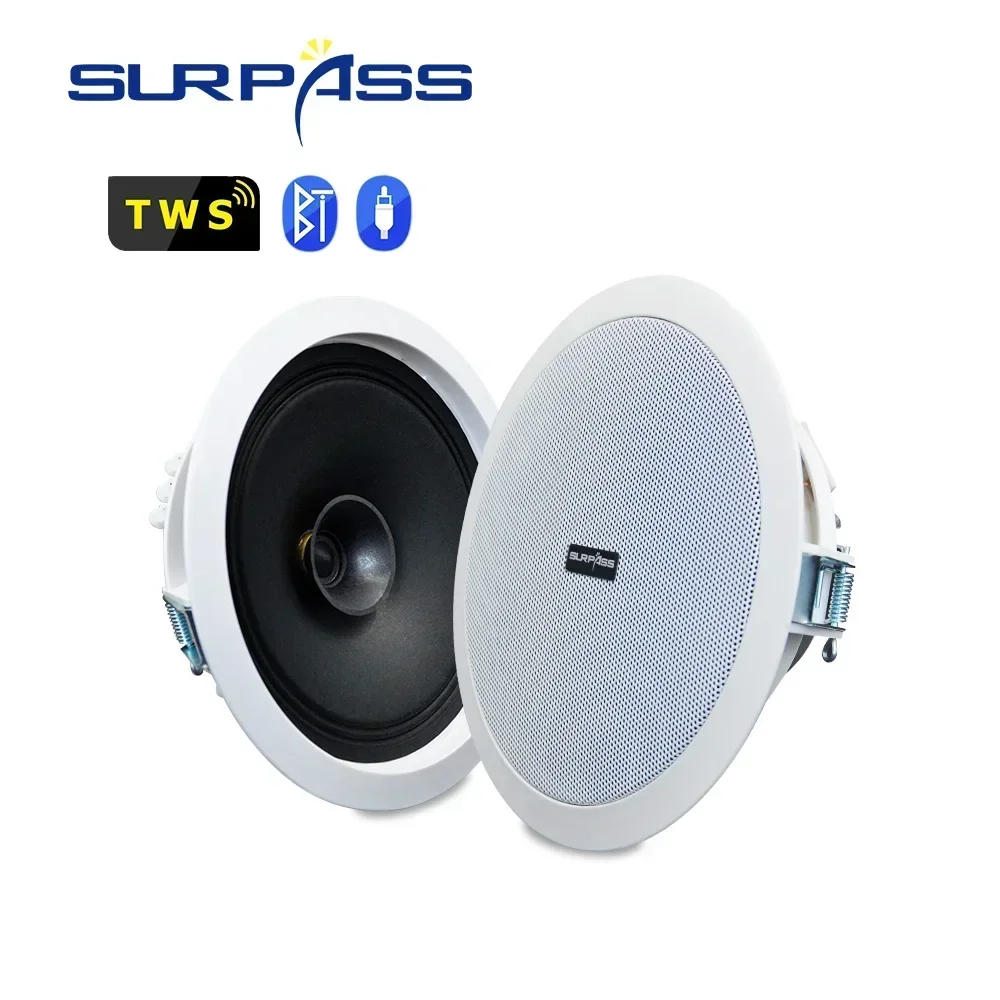 Home 4pcs Wall In Ceiling Speakers Full-Range 6\