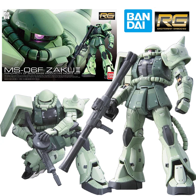 

Bandai Namco RG 1/144 MS-06F Zaku II 14Cm Anime Original Action Figure Gundam Model Kit Assemble Toy Birthday Gift Collection