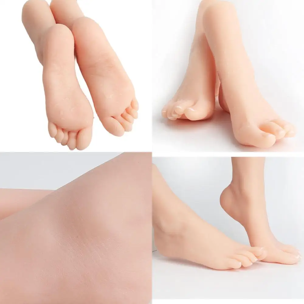 

Realistic Silicone Female Mannequin for Shoe Display, Art Sketch, Nail Art (Pink, Size 37)