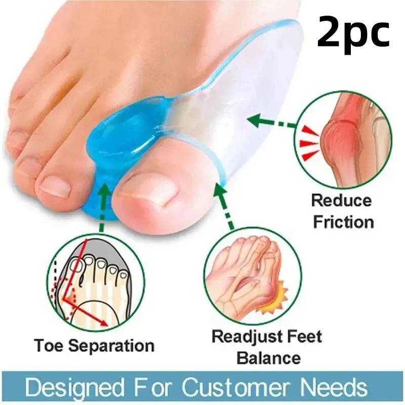 2pcs Bunion Valgus Corrector Use Male And Female Bigfoot Bones Day And Night To Separate Toe Sets Toe Dividers Foot Care Tool