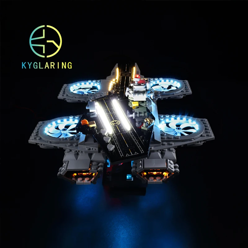 Kyglaring Light Kit For 76295 The Avengers Helicarrier Building Blocks LED Kit Toys (NOT Include the Model)