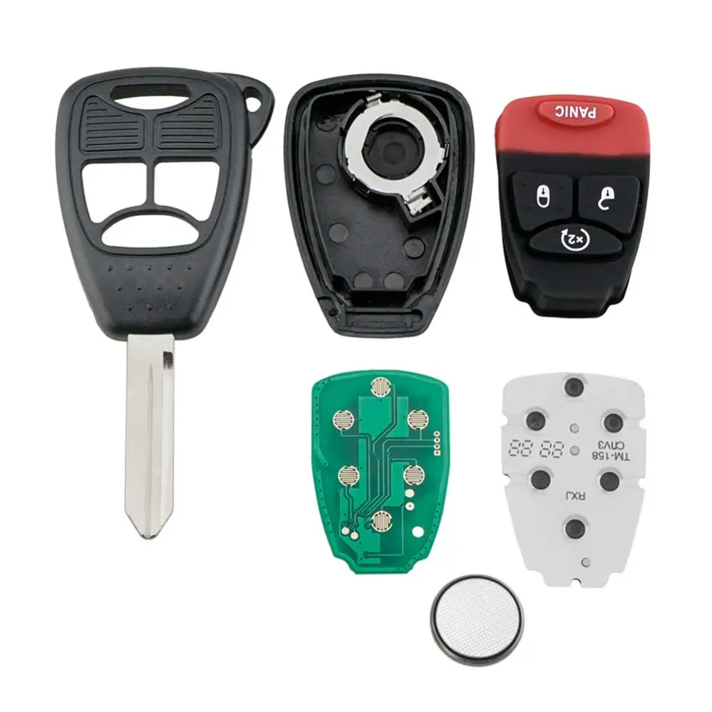 3 + 1 Bottoni Chiave A Distanza Dell'automobile Fob Caso Borsette Misura per Jeep Compass 2012 2013 2014 2015 2016 315MHz ID46Chip OHT692713A Chiave Borsette