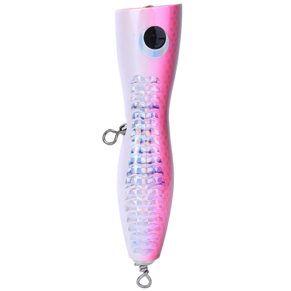 

Durable Wooden Topwater Popper Lure 16.5cm 65g Hard Popper Lure 3 Colors Artificial Popper Lure Topwater Fishing