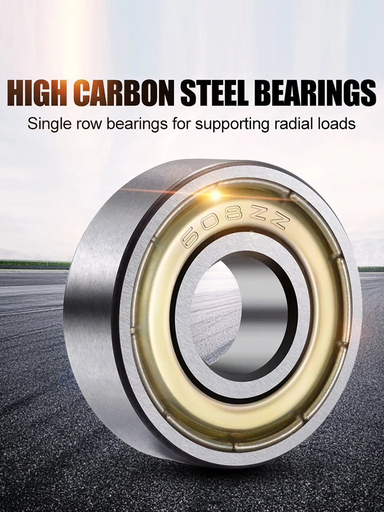 10 قطعة 608ZZ كرة أخدود عميقة تحمل مزدوجة درع الكرات صف واحد 8x22x7 مللي متر لألواح التزلج حذاء تزلج بعجلات الدراجات البخارية