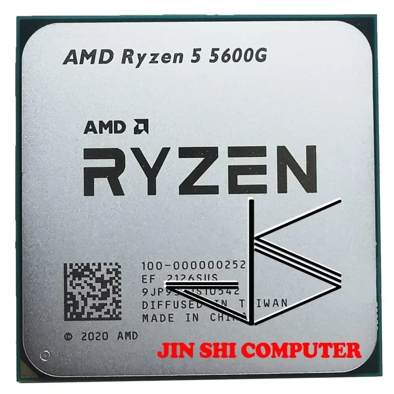 Ryzen 5 5600G R5 5600G 3.9GHz Six-Core Twelve-Thread 65W CPU Processor L3=16M 100-000000252 Socket AM4