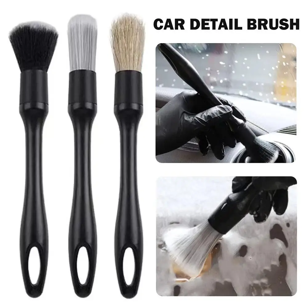

Car Detail Brush Soft Auto Interior Cleaning Pig Bristle Outlet Ust Removal Duster Air Brush Dashboard Brush Dash Accessory Q7W8