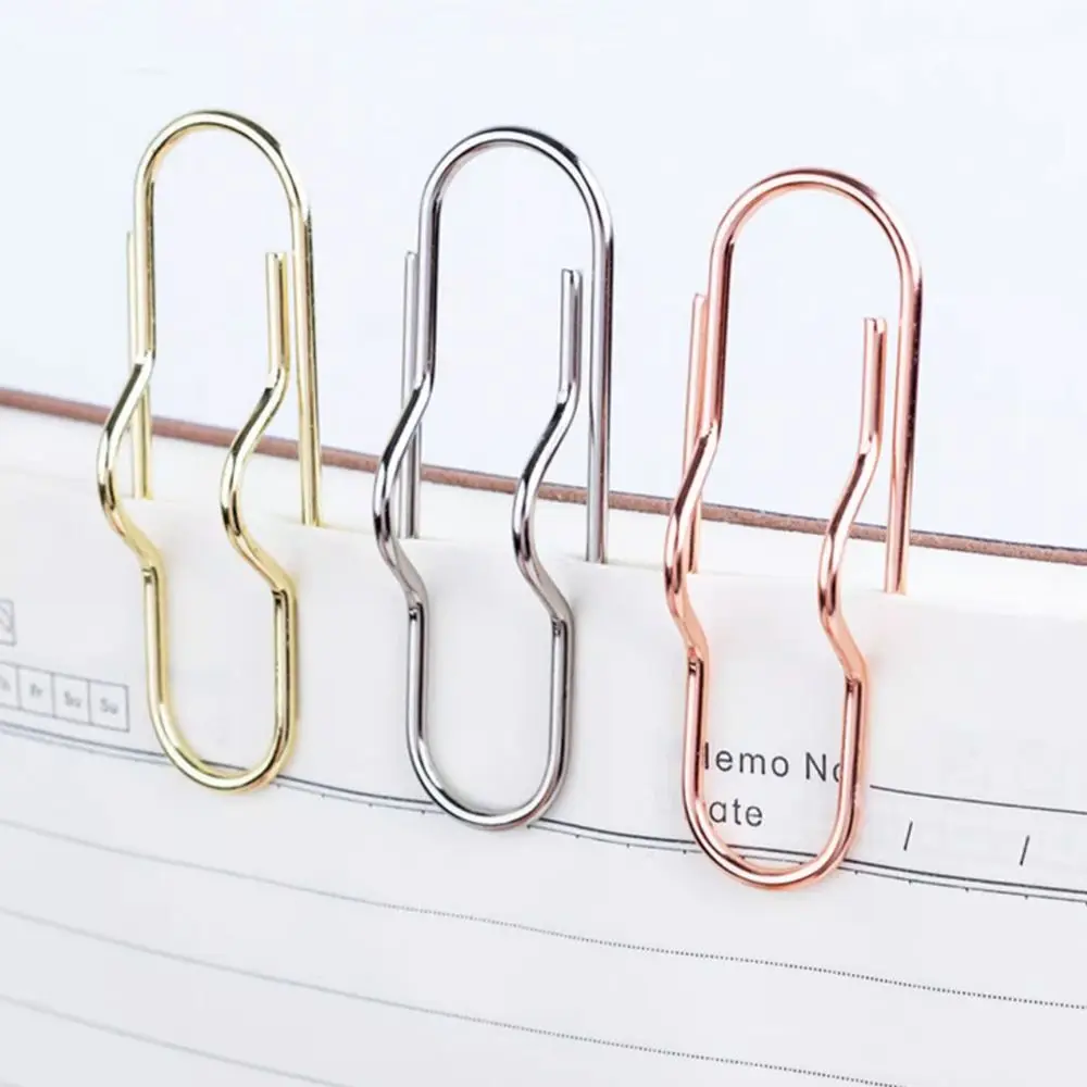 

5PCS/Set Creative Metal Pen Holder Clip DIY Photo Memo Bookmarks Stationery Ticket Pagination Mark