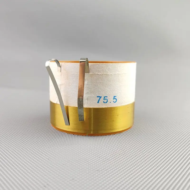 

1 шт. 75.5-мм высокомощная басовая катушка из стекловолокна, плоский провод из чистого алюминия, аксессуар для динамика, 8 Ом, высота провода 20 мм