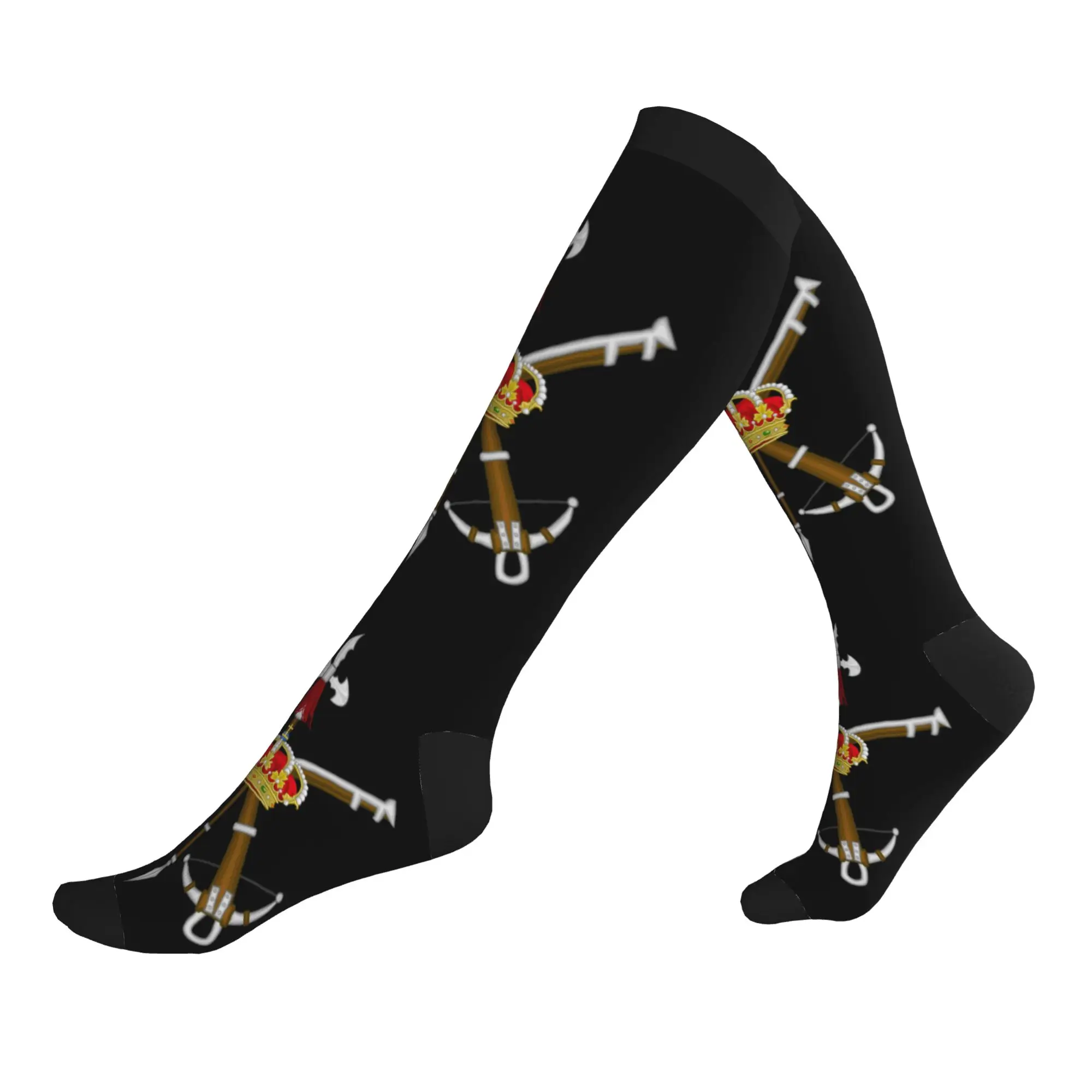 Spanish Legion Men's Sports Compression Socks Unisex Cute Spain Coat of Arms Spring Summer Autumn Winter Dress Socks