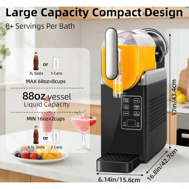 One-Touch Self-Cleaning Automatic Slushie Maker for Restaurants, Hotels & Home Use