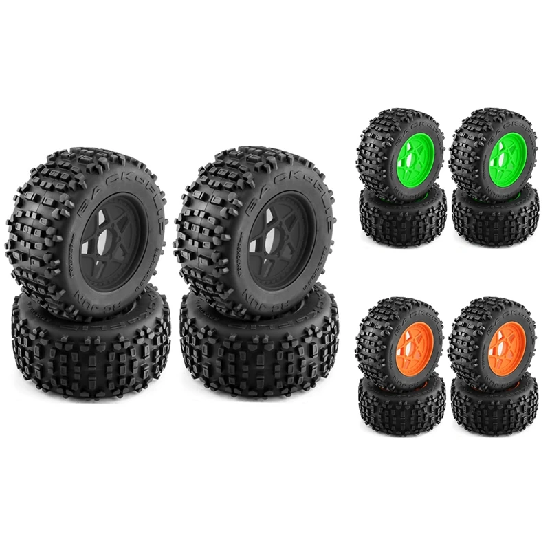 

FBIL-4Pcs 170Mm 1/7 1/8 Monster Stunt Truck Tire 12Mm 14Mm 17Mm Wheel Hex For TRAXXAS Sledge ARRMA KRATON Outcast Tamiya