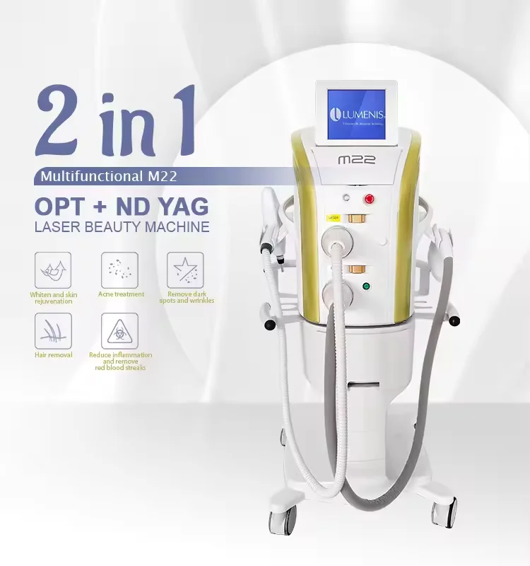 

Factory Price 2 In 1 M22 Photon Skin Rejuvenation OPT IPL Vascular Acne Removal Nd Yag Tattoo Remove Laser Hair Removal Machine