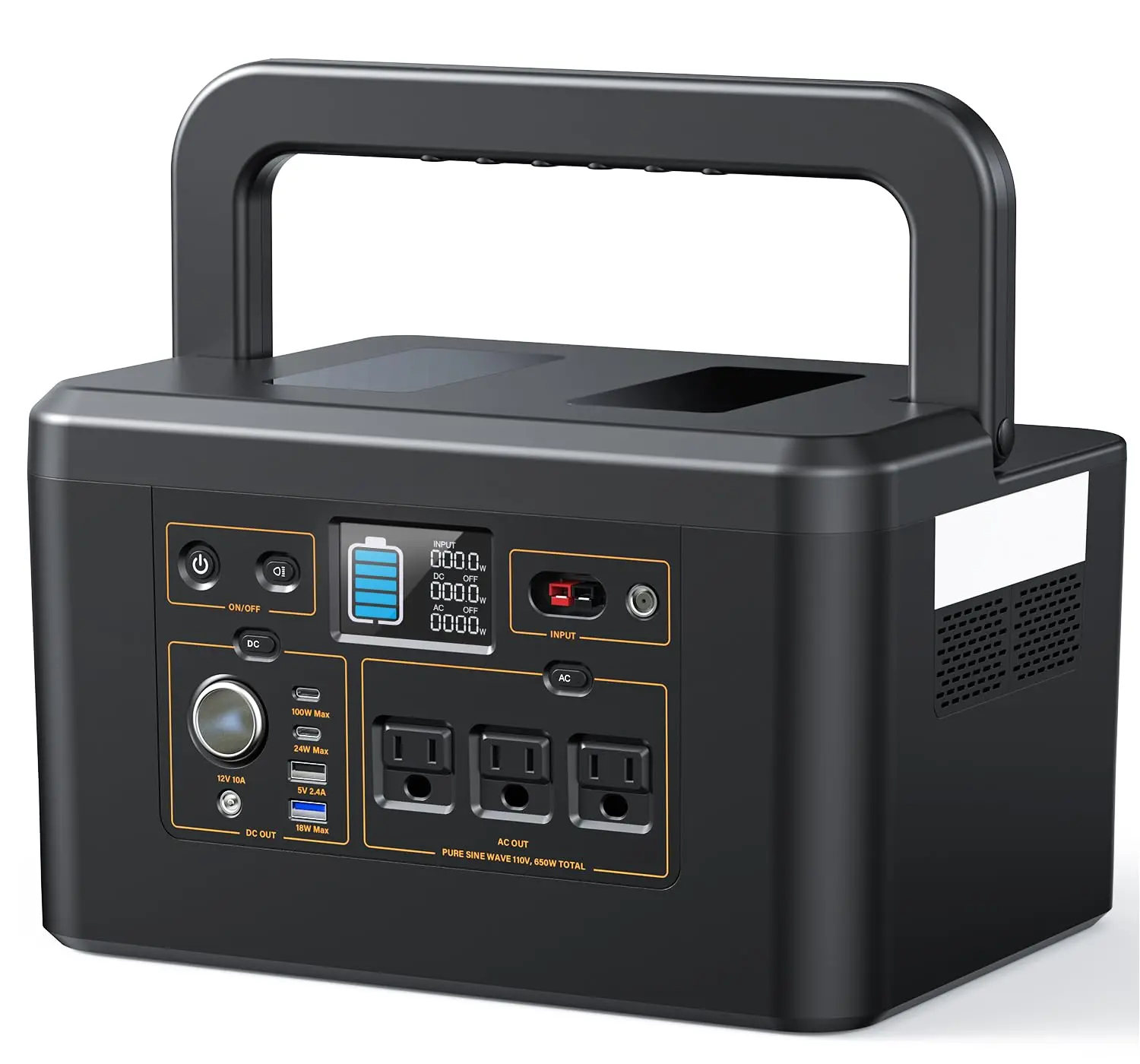 

Портативная электростанция 650 Вт (1200 Вт пиковая мощность), солнечный генератор 576 Вт·ч, аккумулятор LiFePO4, быстрая зарядка за 3,5 часа, солнечная зарядка, индивидуальная комплектация