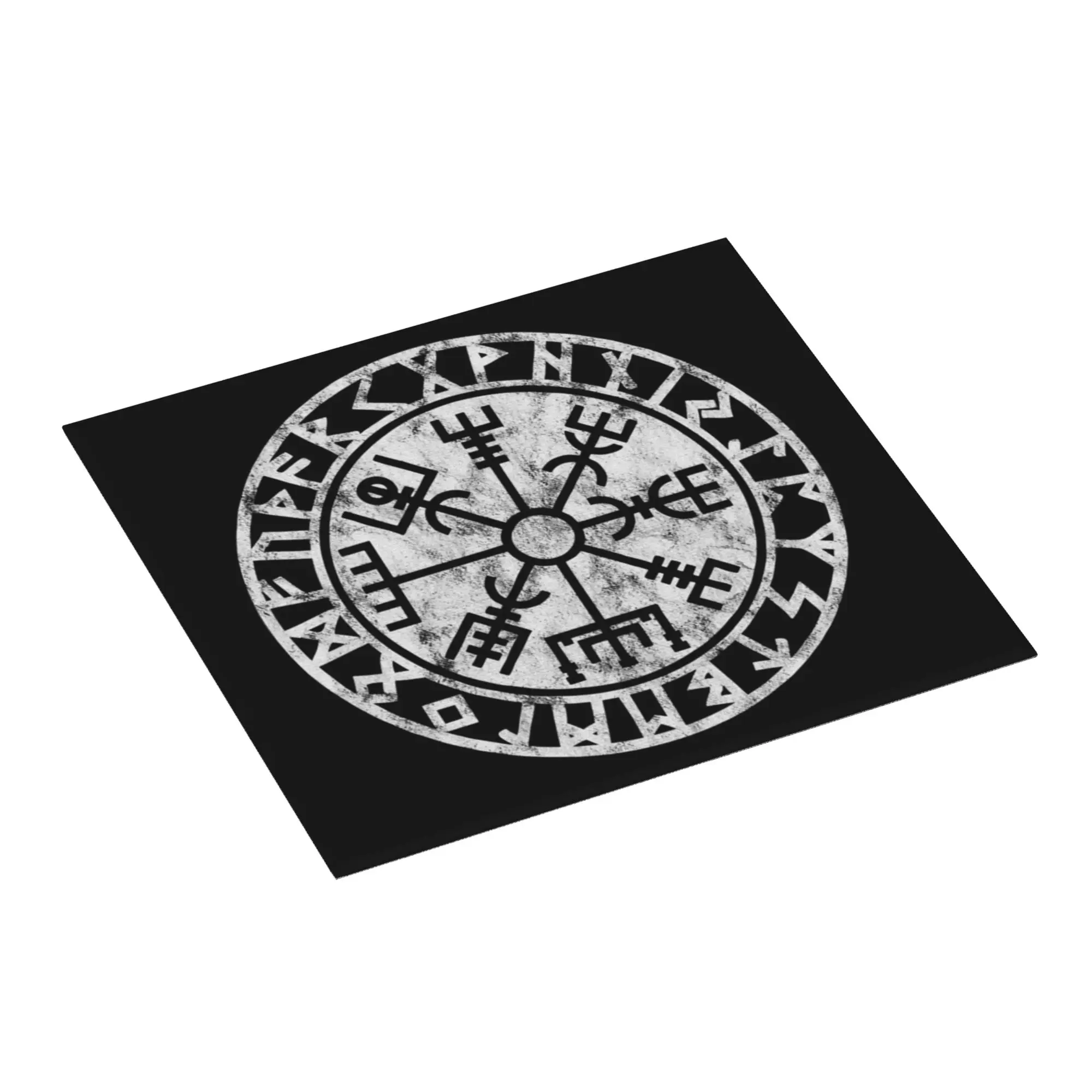 Drying Mat For Kitchen Vintage Vegvisir Symbol Water Absorbent Waterproof Norse Viking Compass Kitchen Counter Protector Mat