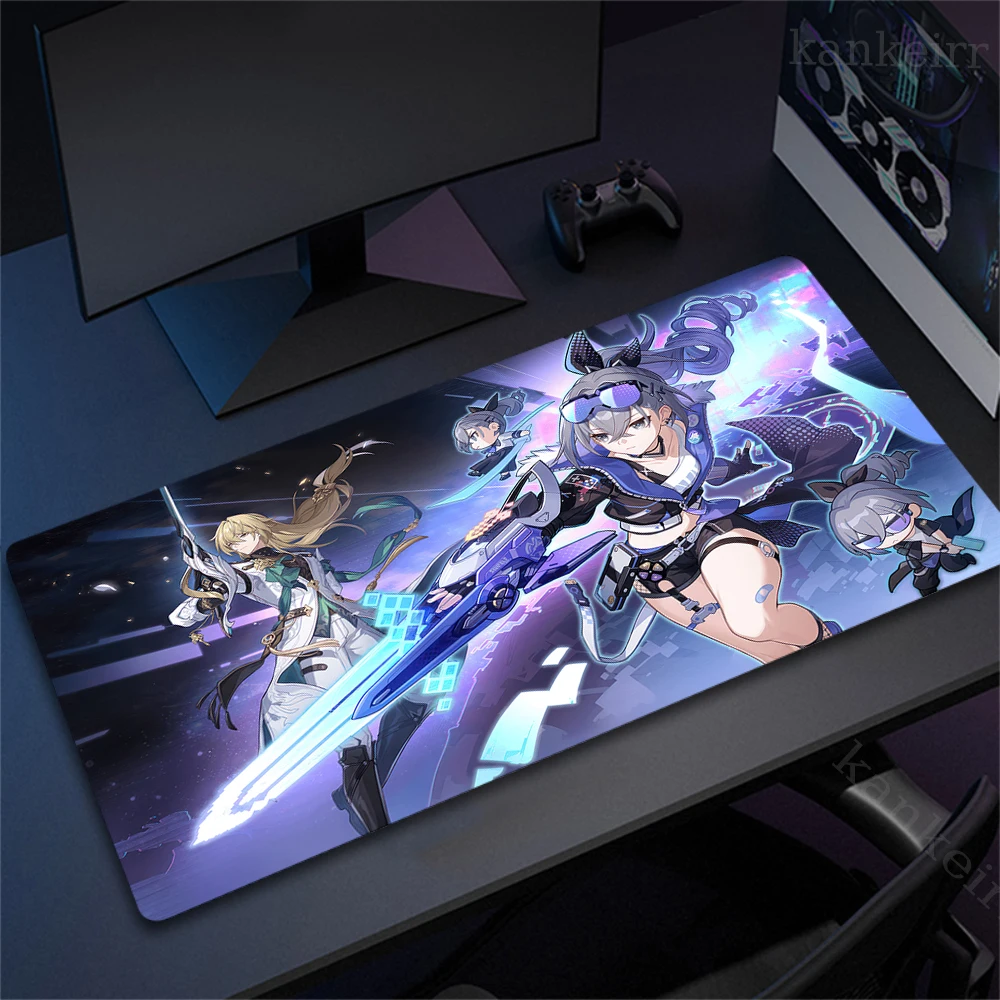 Silver Wolf Honkai Star Rail Mouse Pad Computer Anime Mousepad Laptop Kawaii Girl Keyboard Rug XXL Extended Desk Mat 50x100cm