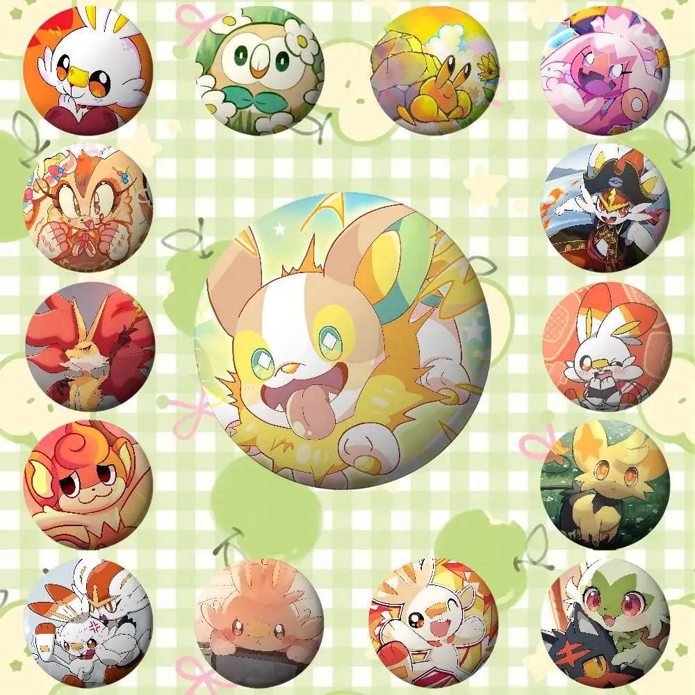 

Cute Game Icons Badges Round Brooch Cute Cartoon Idol Cosplay Badges DIY Backpack Clothing Accessories Jewelry Pins