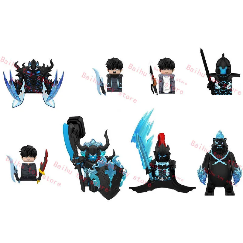 Nouveau 6/8/16 pièces Solo nivellement Sung Jin Woo blocs de construction ensemble Anime Beru Igris Bellion figurine briques décor poupée jouet cadeau