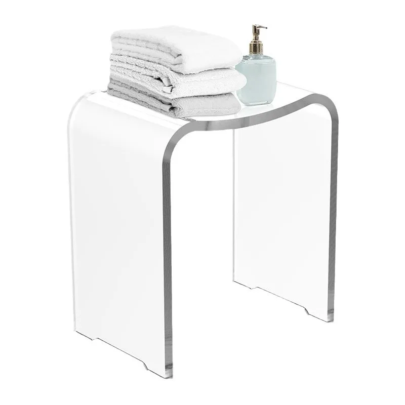 

Acrylic transparent bathroom shower stool non-slip and durable modern simple dressing stool home