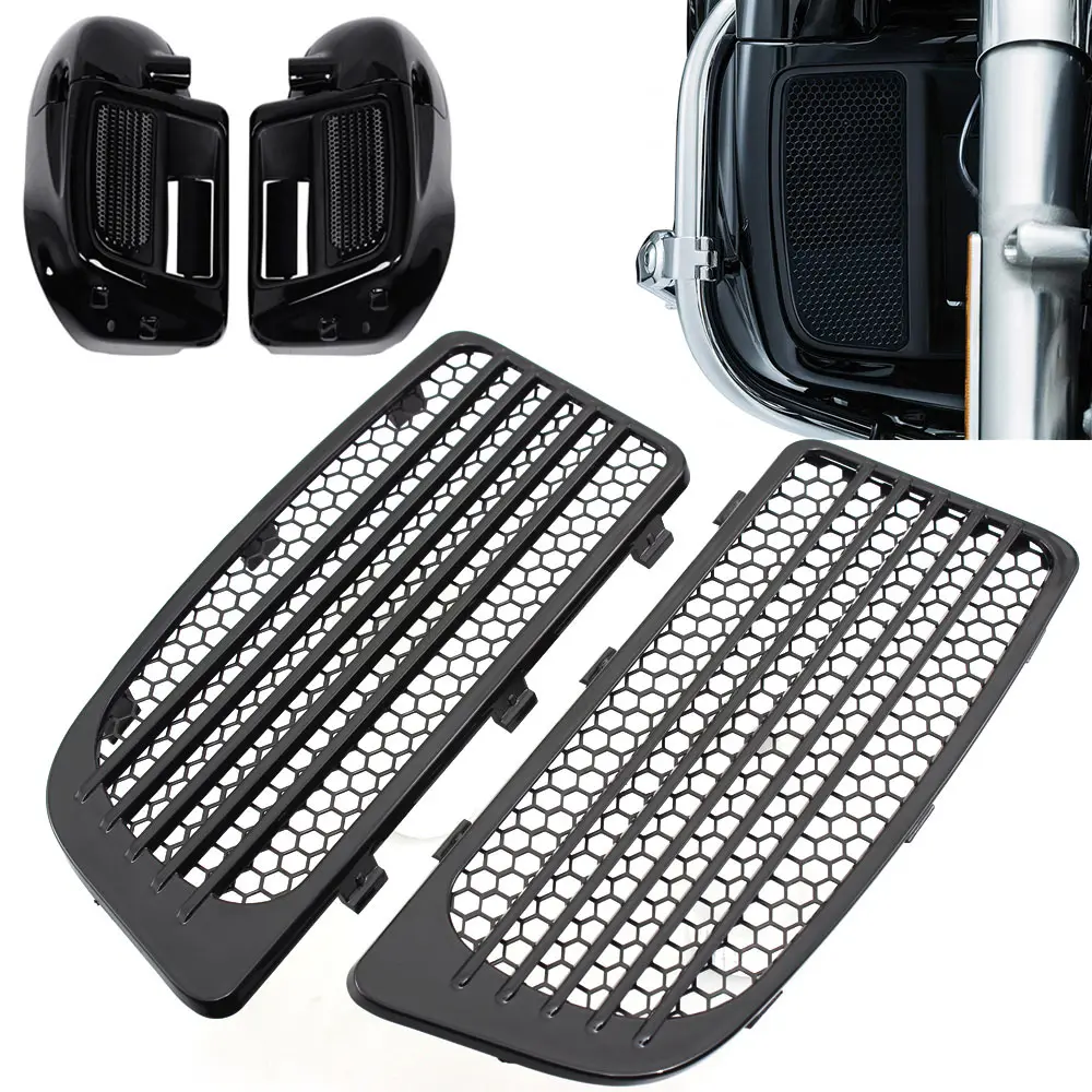 

Решетки радиатора мотоцикла, нижний обтекатель с двойным охлаждением, подходят для Harley Touring Street Road Glide FLHTK FLHTKL FLTRU FLTRK 2014-2020