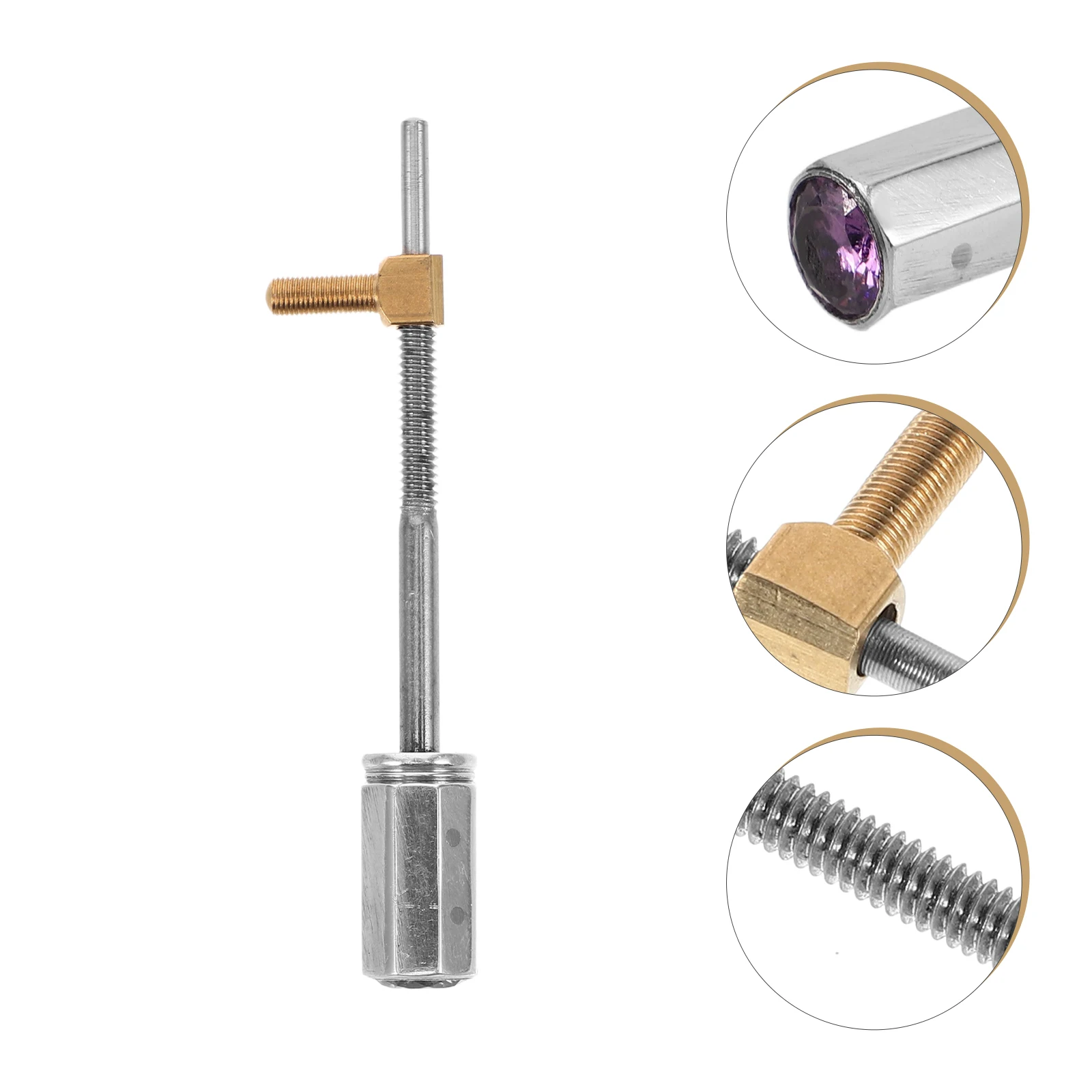 

Violin Bow Accessories Metal Frog Screw Musical Instrument Viola Part Replacement Tool Student