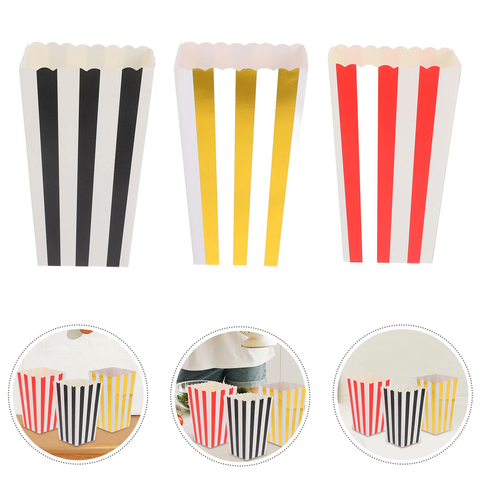 

36 Pcs Popcorn Bucket Mini Boxes for Party Movie Snacks Tray Halloween Bowl Reusable Paper Housewarming Bags Bowls Child