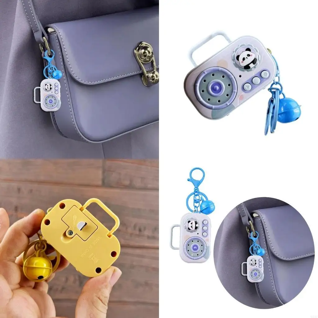 95AF Mini Music Recorder Keychain Cartoon Music Box Keychain With Recording And Playback Functions For Personalizations