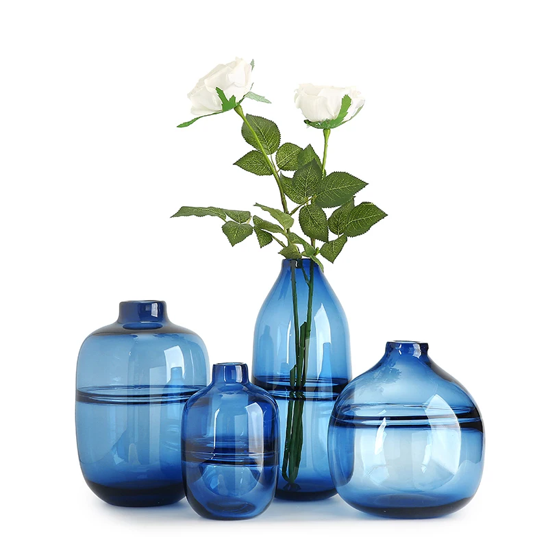 Glass Vase Transparent Glass Hydroponics Flower Arrangement Accessories Flower Vase Home Accessories Decoration Vases Decor