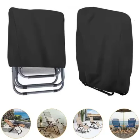 1/2pcs Outdoor Folding Chair Dust Cover，Courtyard Chair Folding Bed Recliner Protective Cover Zero Gravity Chair Covers