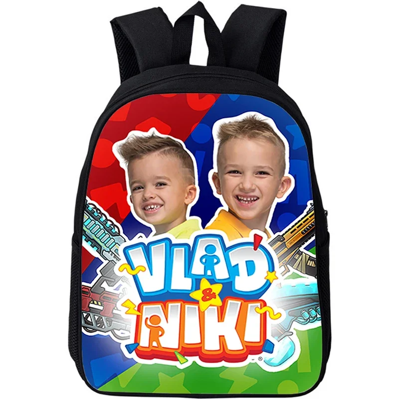 16 Inch Vlad And Niki 3d Print Backpack for Preschool Boys Girls Kids Kindergarten School Bag Waterproof Bagpack Toddler Bookbag