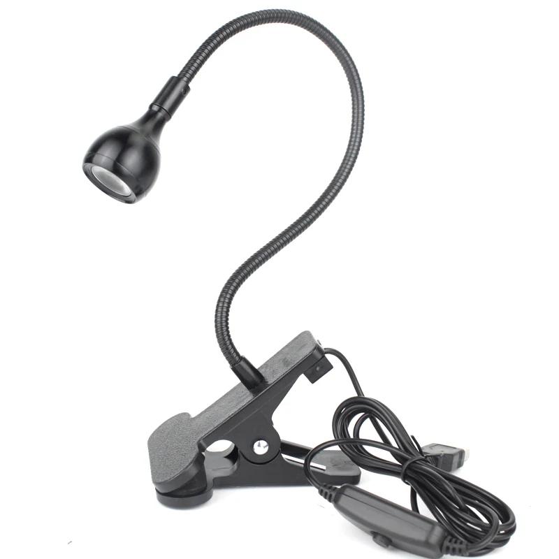 Lámpara iluminadora de luz LED para microscopio, luz ajustable con Clip, Industrial, fuente de luz para cámara