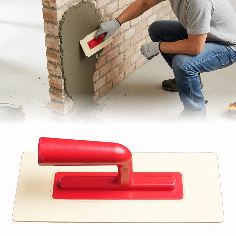 1PC Red Handle Plastic Trowel For Trowel Cement Scraper ABS Material For Home Renovation Projects Plastic Finishing Trowel
