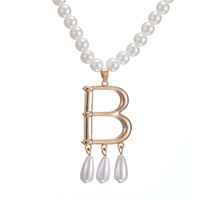 Fashion Queen Anne Boleyn Cosplay Women's Faux Pearl Necklace Halloween Noble Renaissance Accessory