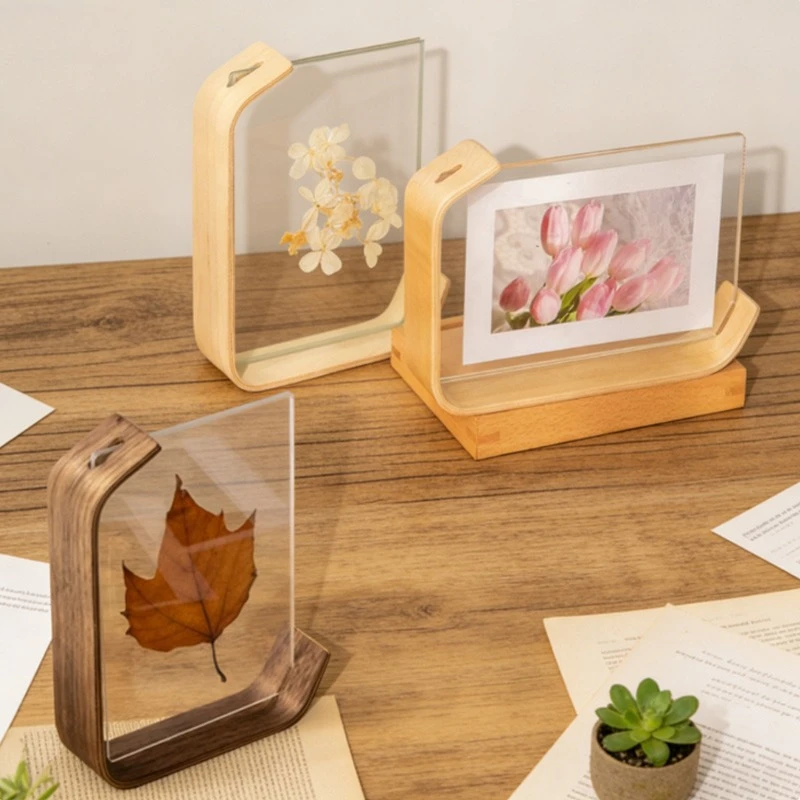 6/7inch/14x21cm Transparent Acrylic Photo Frame Double-sided Display for Desktop Decoration Photography Props Housewarming Gift