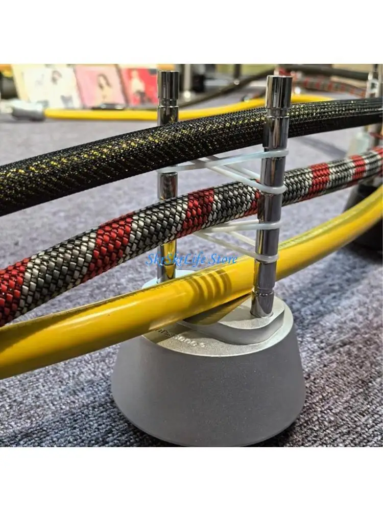 

E65E Nonslip Large Base Cable Management Hifi Cord Holder Support Reduces Vibration for Power and Speaker Wiring