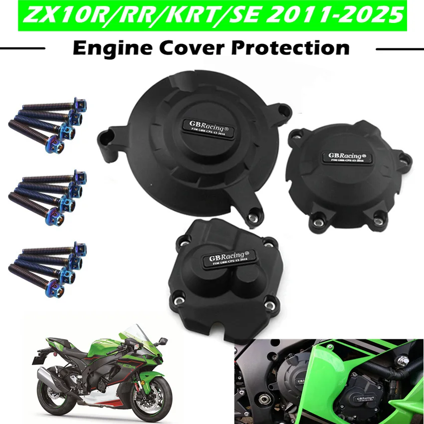 

Motorcycles Engine Cover Protection Case GB Racing For KAWASAKI ZX10R / RR / KRT/SE 2011-2025 GBRacing Engine Covers
